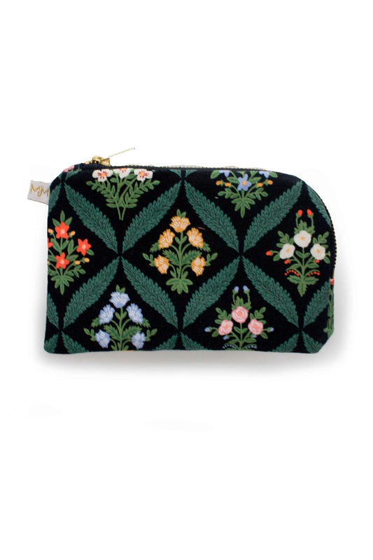 Darling Dahlia Canvas Everyday Essentials & Makeup Pouch - Modern Makerie