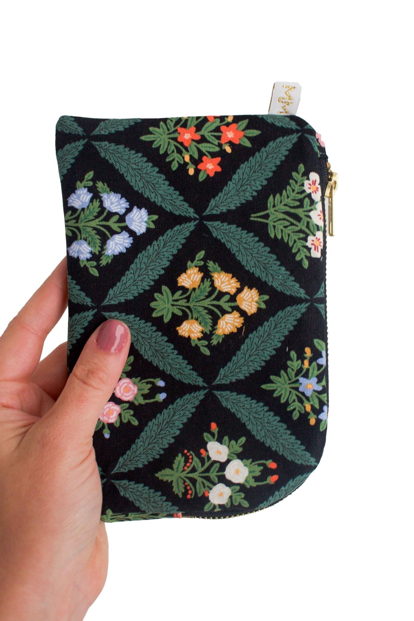 Darling Dahlia Canvas Everyday Essentials & Makeup Pouch - Modern Makerie