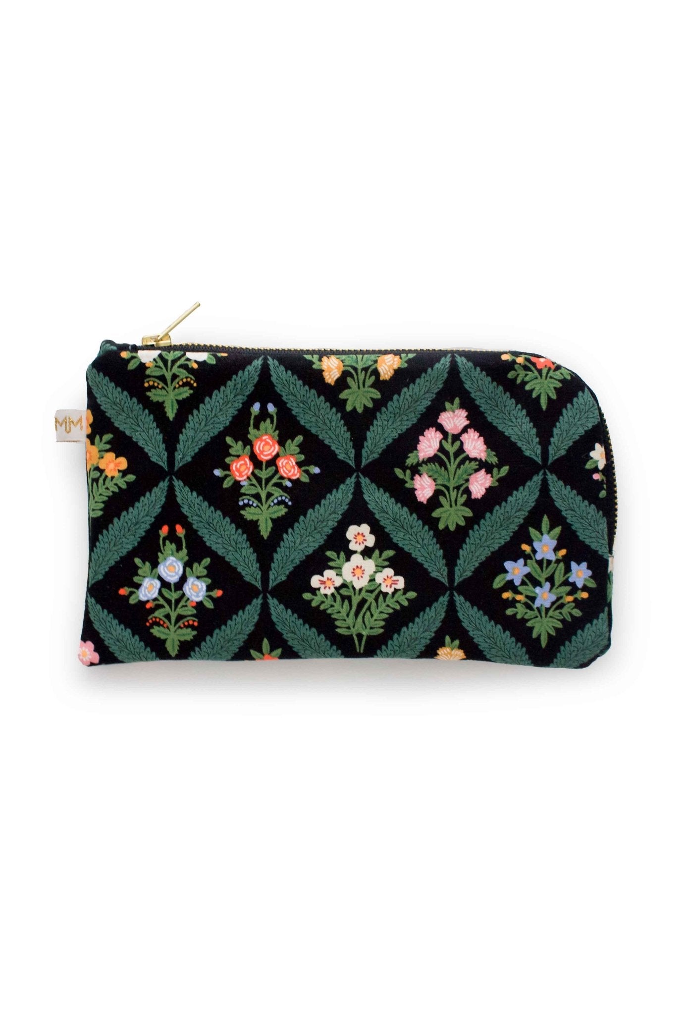 Darling Dahlia Canvas Everyday Plus Essentials & Makeup Pouch - Modern Makerie