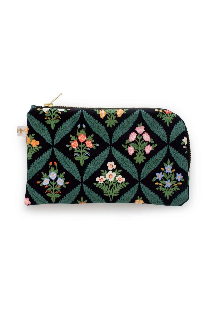 Darling Dahlia Canvas Everyday Plus Essentials & Makeup Pouch - Modern Makerie