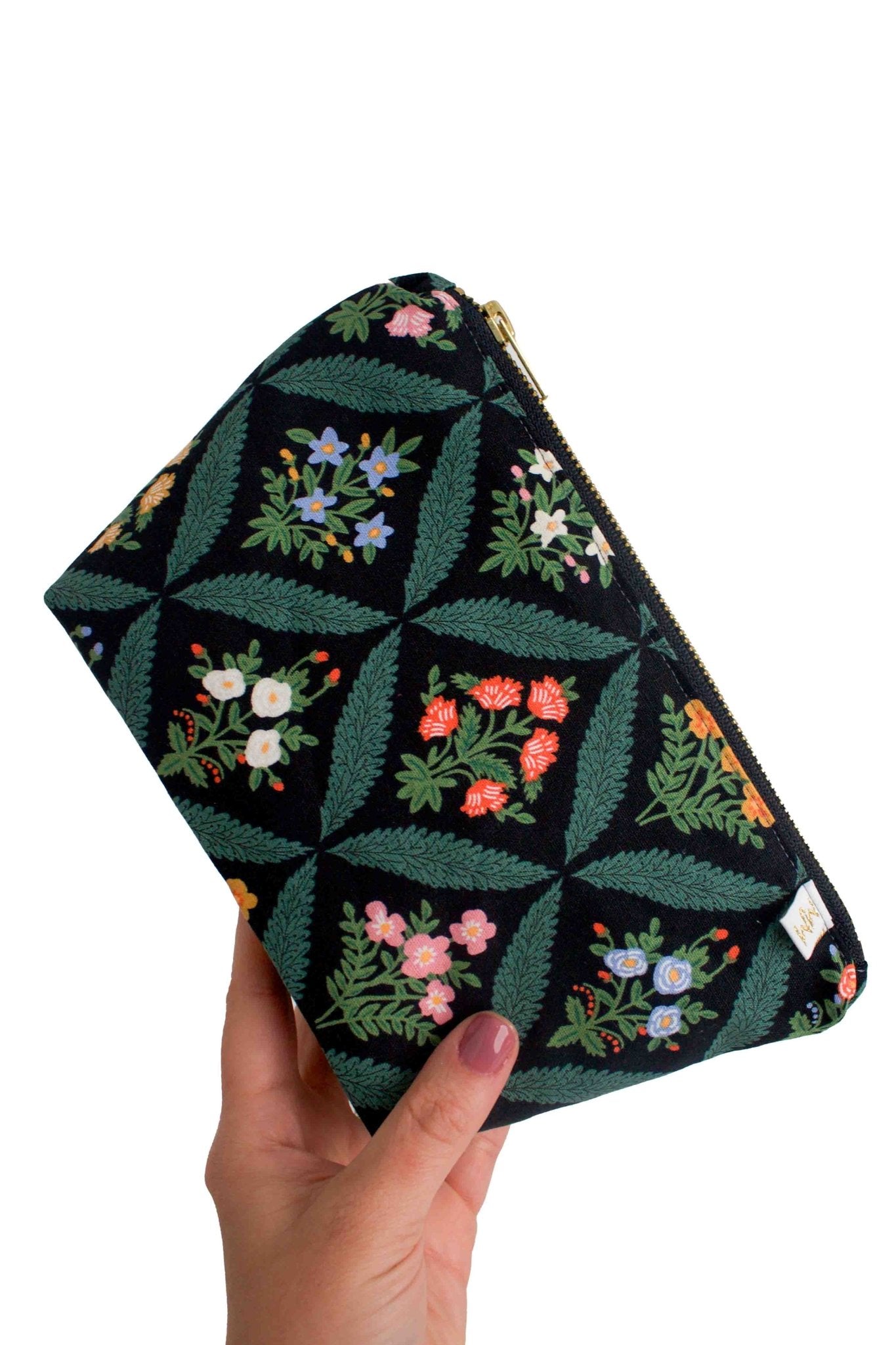 Darling Dahlia Canvas Mini Maxx Makeup & Toiletry Bag - Modern Makerie