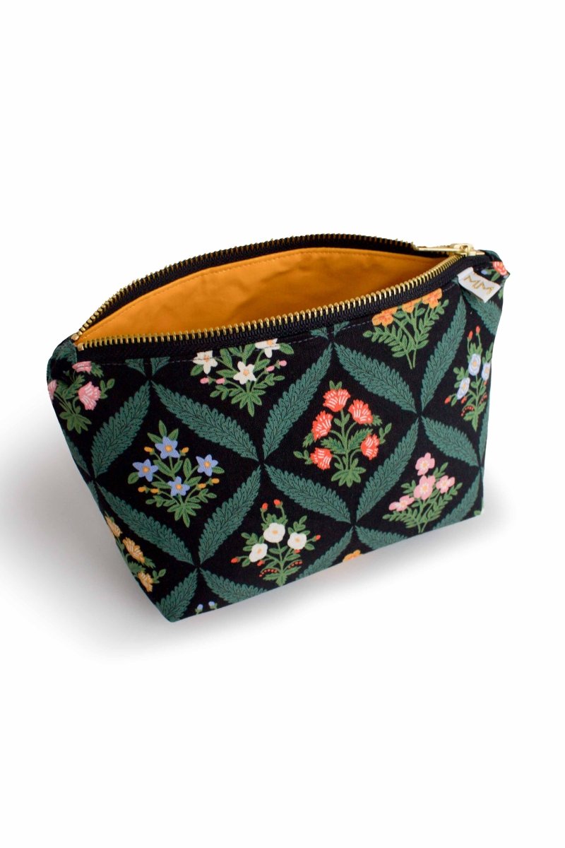 Darling Dahlia Canvas Mini Maxx Makeup & Toiletry Bag - Modern Makerie