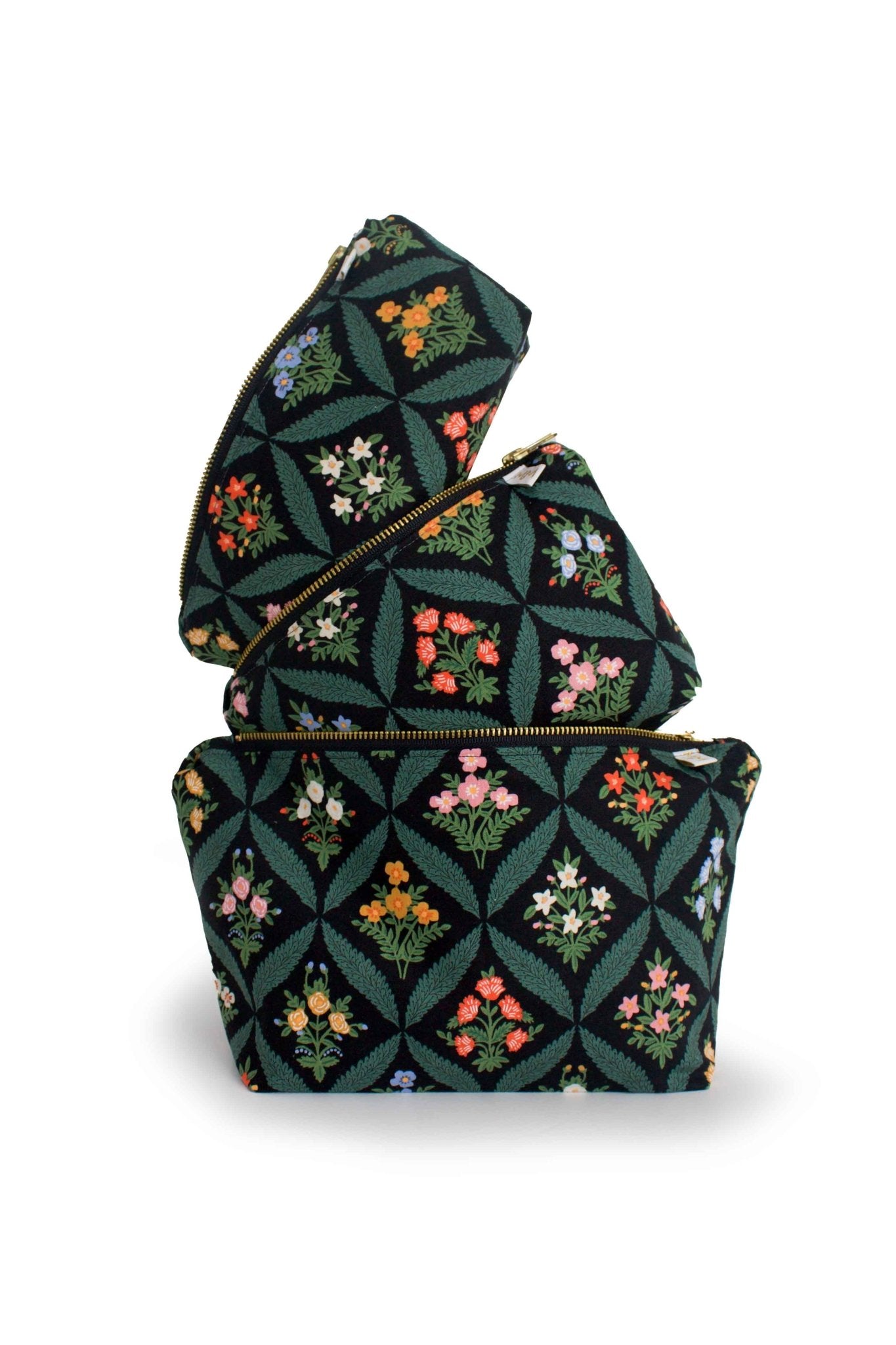 Darling Dahlia Canvas Stash Makeup Bag & Travel Pouch - Modern Makerie