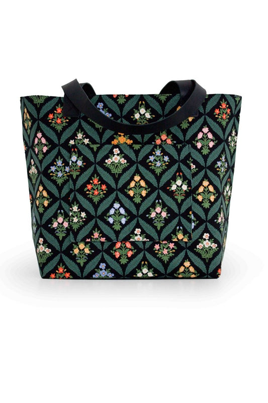 Darling Dahlia Tote, Insert, Wristlet & Crossbody Strap Bundle - Modern Makerie