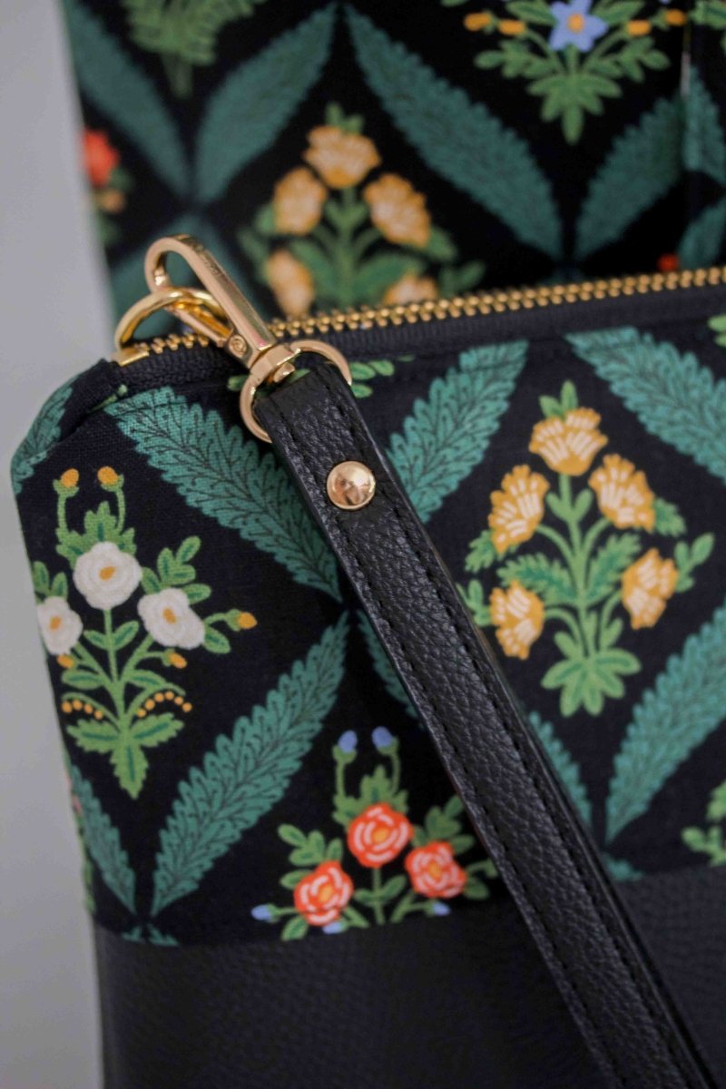 Darling Dahlia Tote, Insert, Wristlet & Crossbody Strap Bundle - Modern Makerie