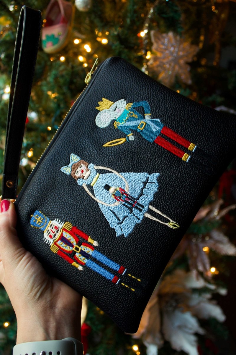 Ebony Nutcracker Convertible Crossbody Wristlet+ with Compartments - Modern Makerie