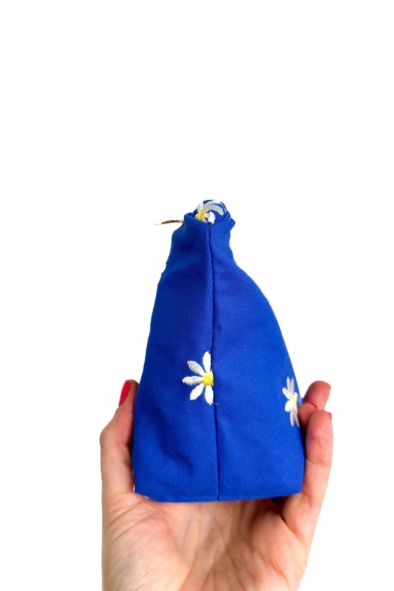 Embroidered Daisy Mini Maxx Cosmetic Bag - Modern Makerie