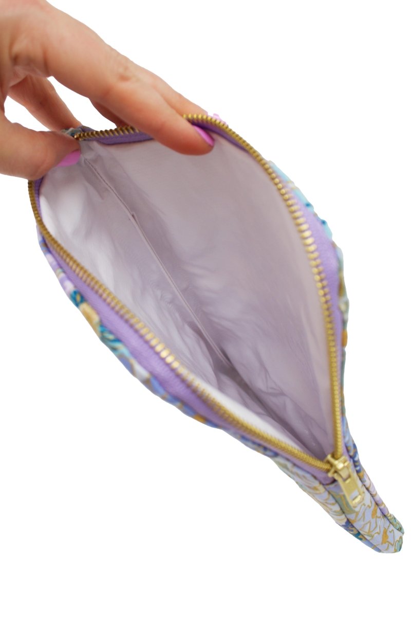 English Rose Blue Canvas Everyday Diaper Pouch - Modern Makerie