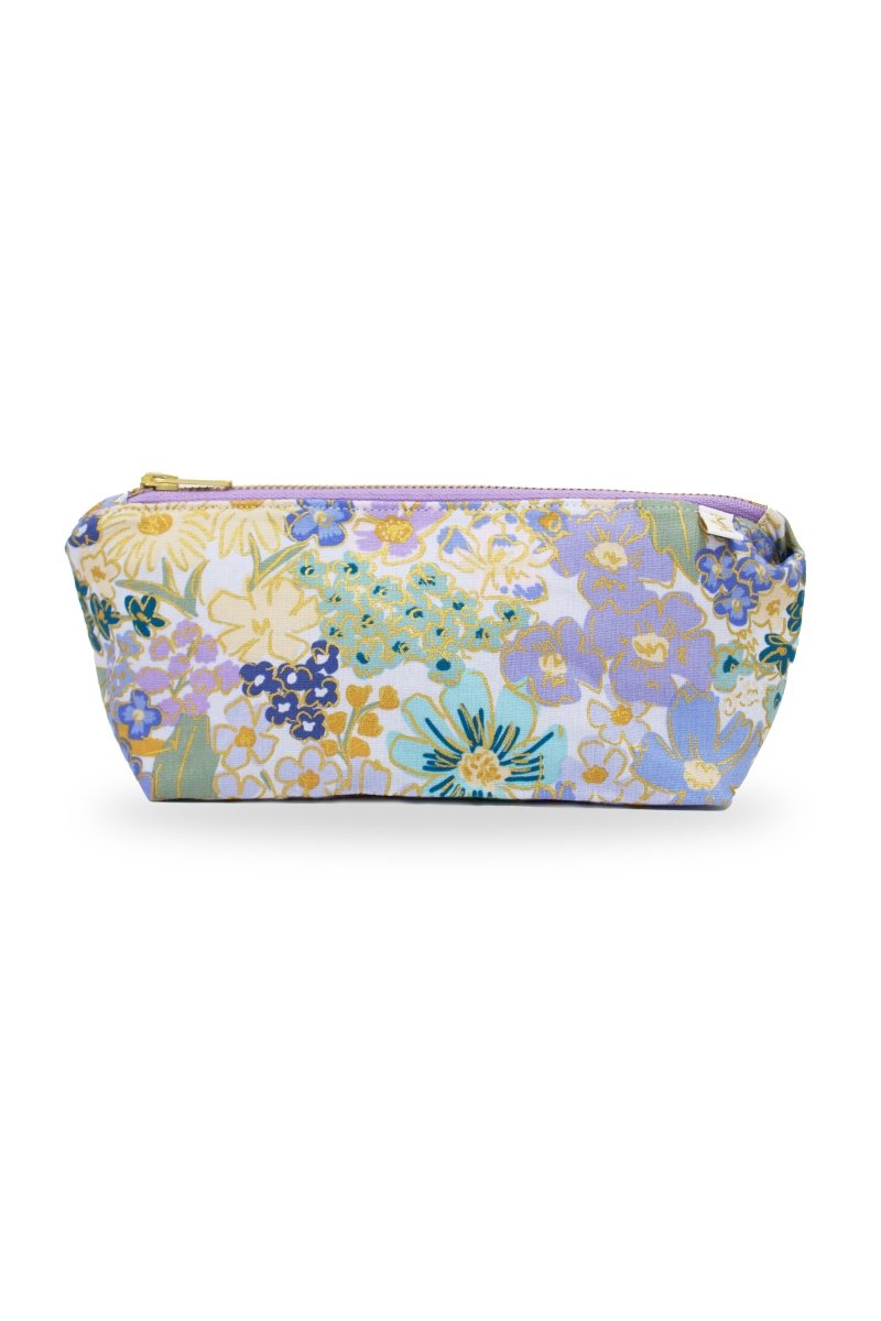English Rose Blue Canvas Stash Toiletry Bag - Modern Makerie