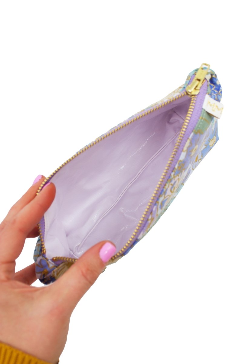 English Rose Blue Canvas Stash Toiletry Bag - Modern Makerie