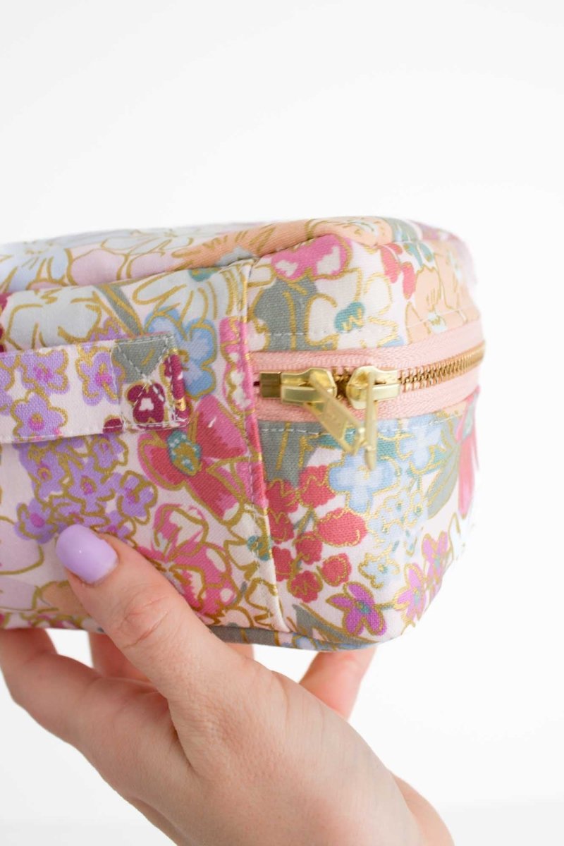 English Rose Canvas Mini Leak - proof Cube with Brush Loops - Modern Makerie