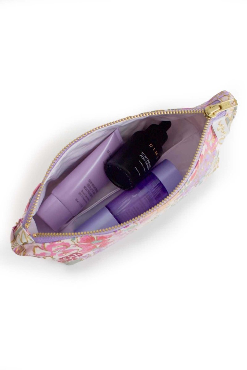 English Rose Canvas Stash Makeup Bag & Travel Pouch - Modern Makerie