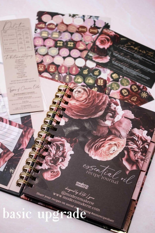 Essential Oil Recipe Journal Bookmark and Labeling Sticker Bundle - Modern Makerie