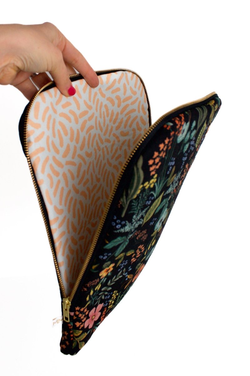 Evening Wildflower Canvas 12.9" Device Tablet Sleeve - Modern Makerie