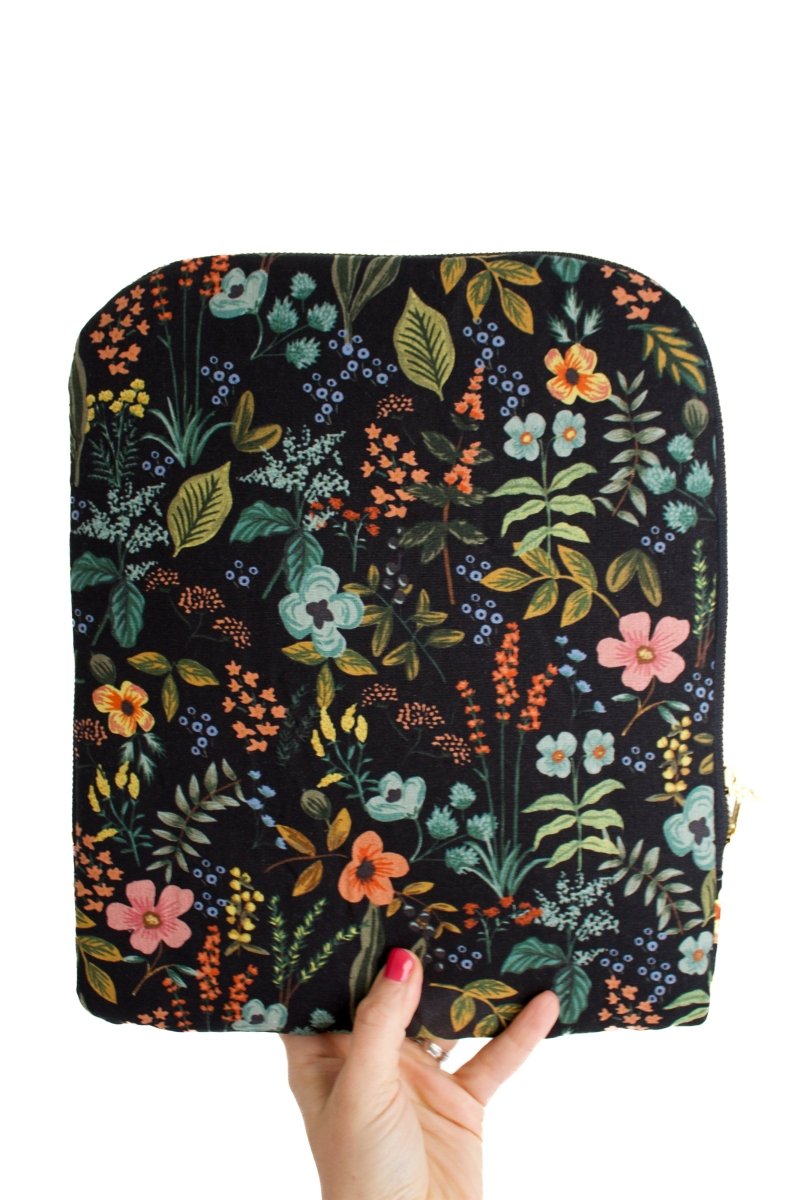 Evening Wildflower Canvas 12.9" Device Tablet Sleeve - Modern Makerie