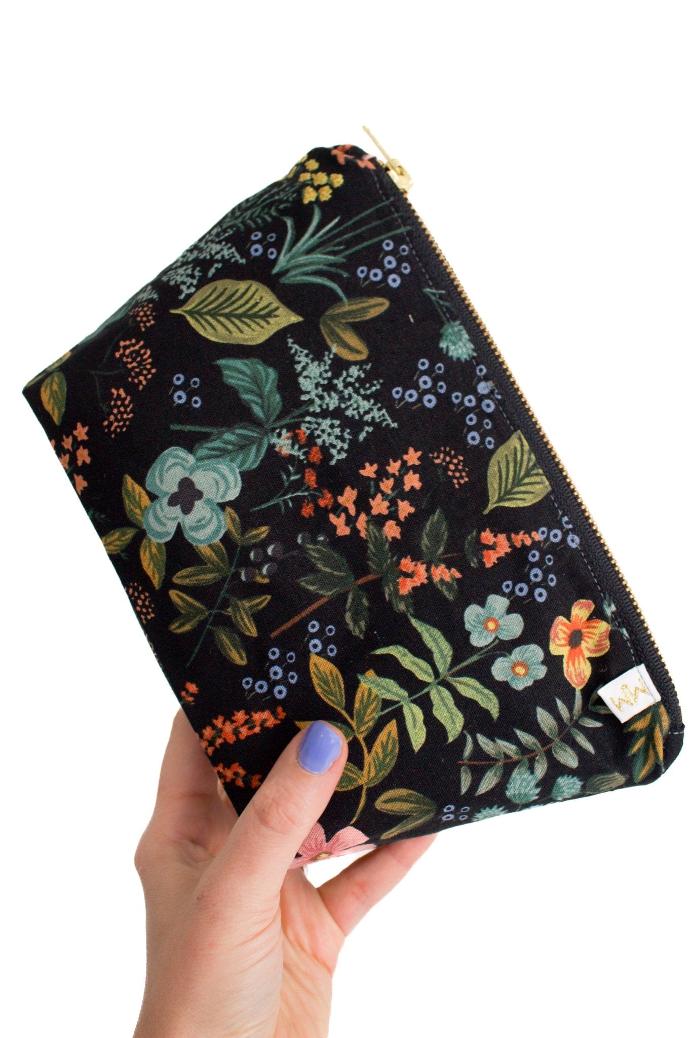 Evening Wildflower Canvas Mini Maxx Makeup & Toiletry Bag - Modern Makerie