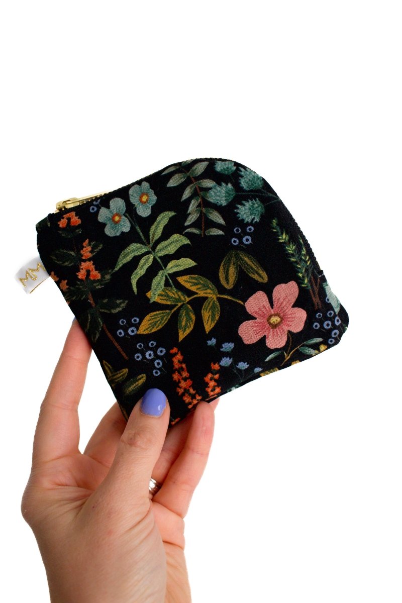 Evening Wildflower Canvas Mini Travel Pouch - Modern Makerie