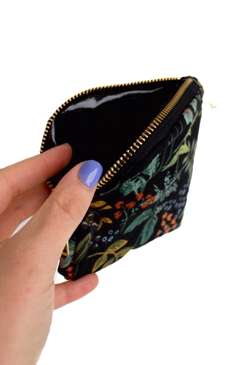 Evening Wildflower Canvas Mini Travel Pouch - Modern Makerie