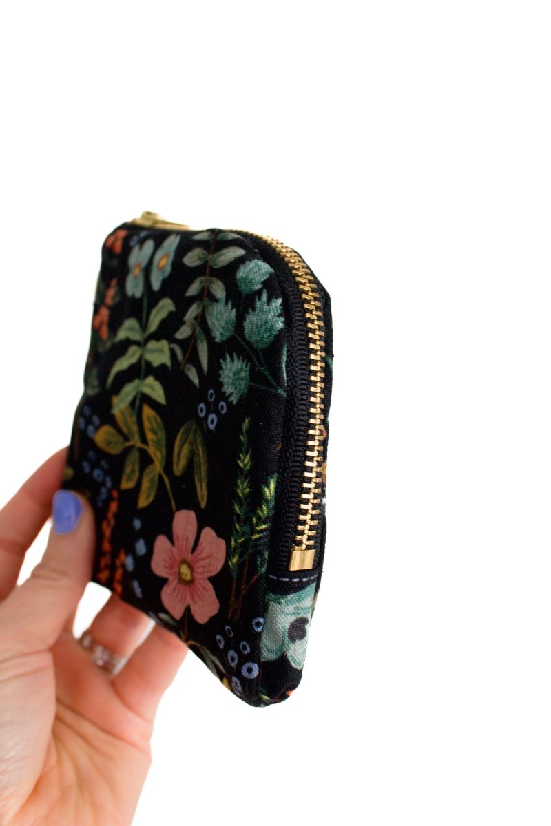 Evening Wildflower Canvas Mini Travel Pouch - Modern Makerie