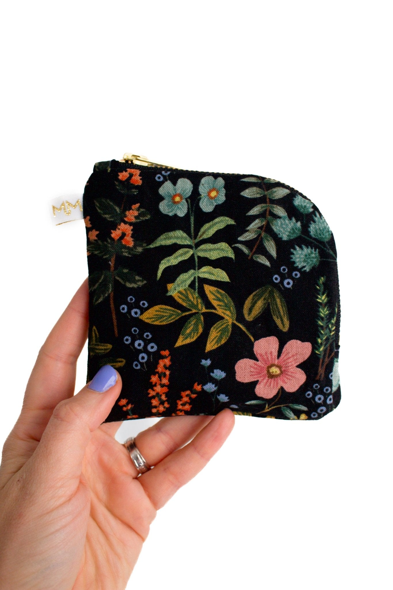 Evening Wildflower Canvas Mini Travel Pouch - Modern Makerie