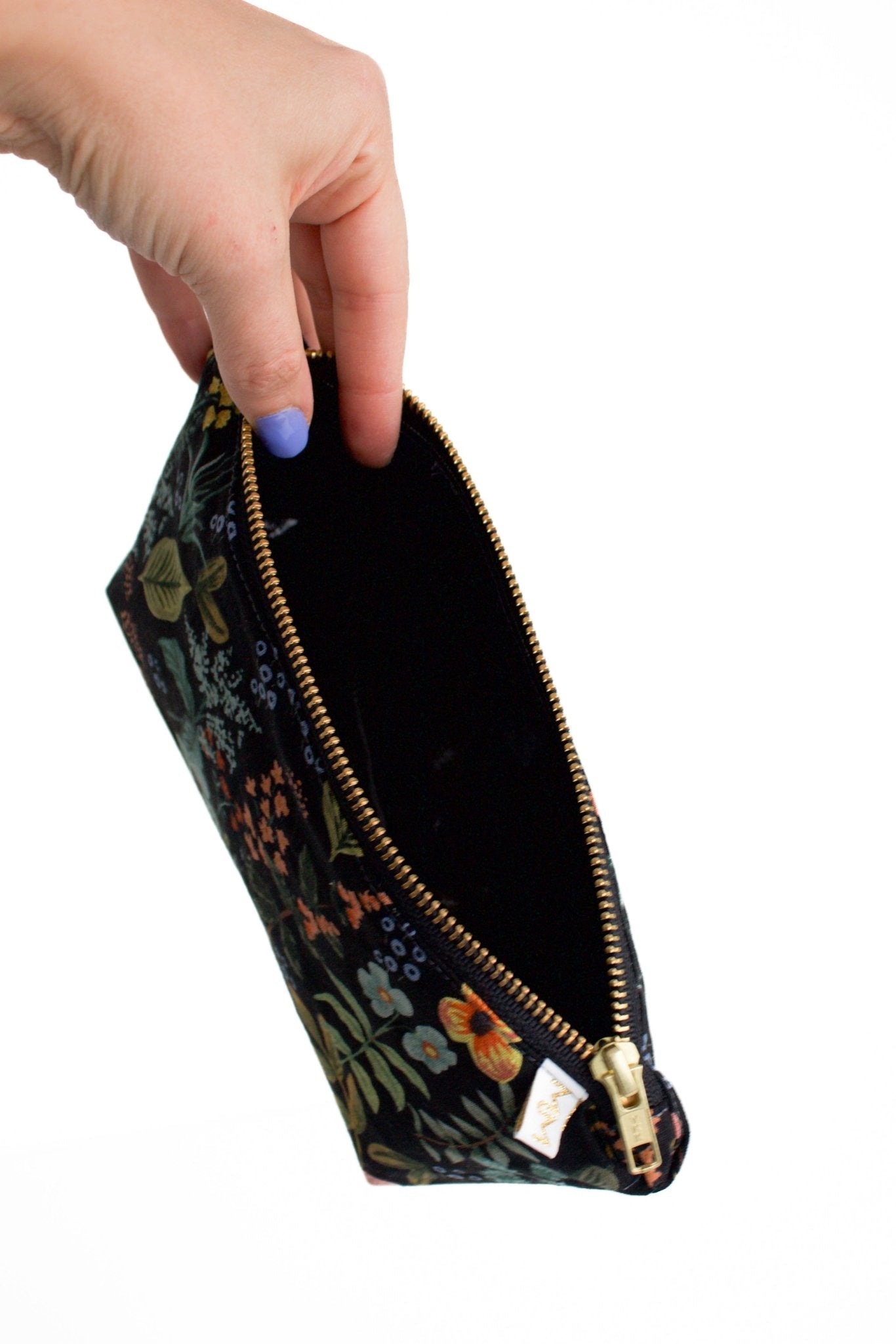 Evening Wildflower Canvas Stash Makeup Bag & Travel Pouch - Modern Makerie