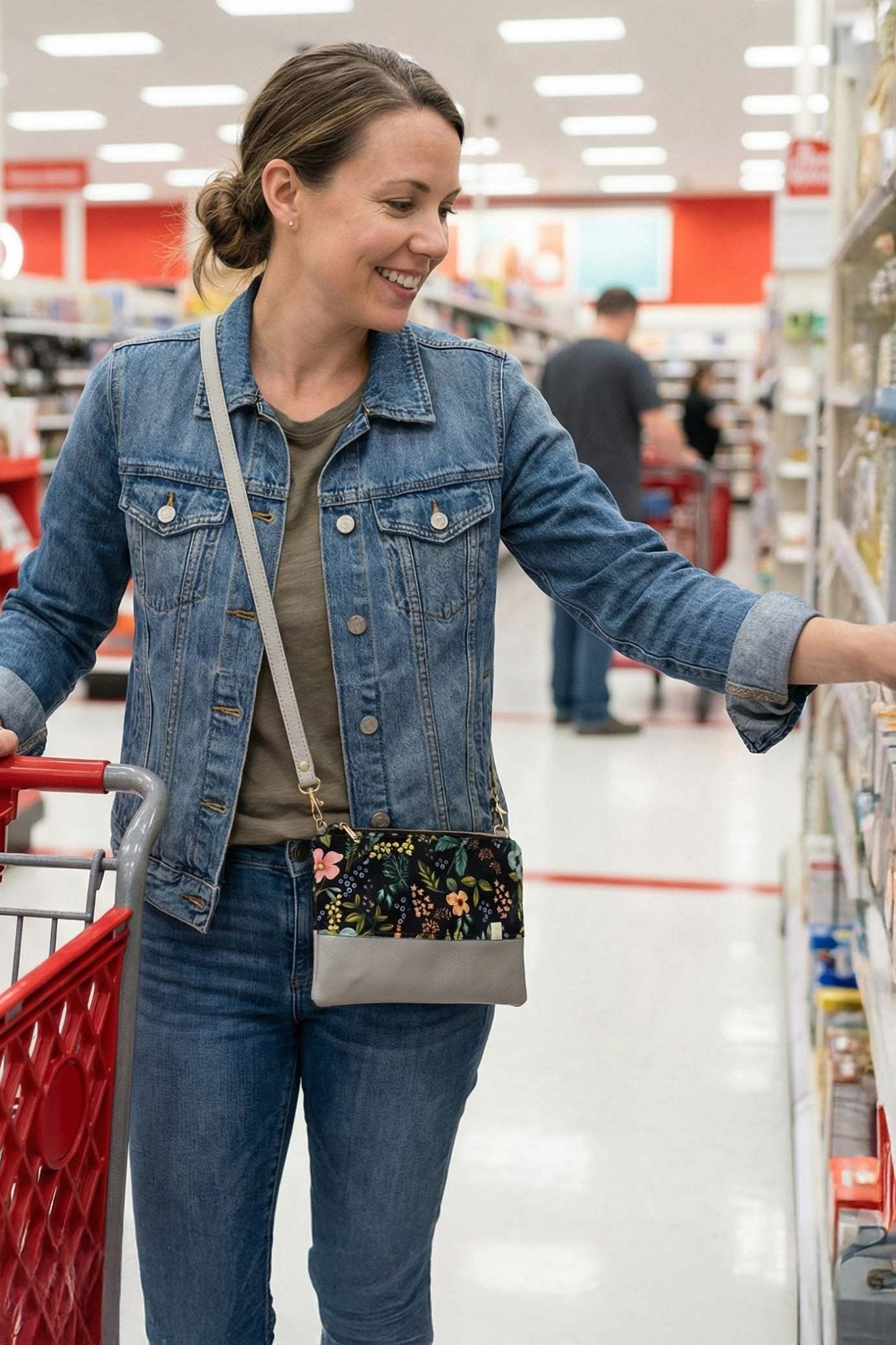 Evening Wildflower Vegan Leather Wristlet – Convertible Crossbody Wallet - Modern Makerie