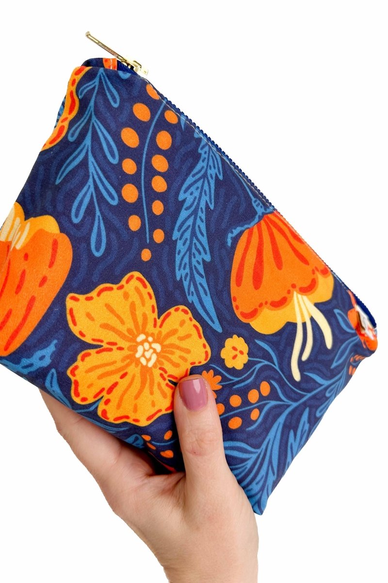 Folk Floral Mini Maxx Cosmetic Bag - Modern Makerie