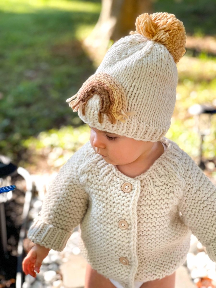 Gold Rainbow Knit Beanie Hat - Modern Makerie