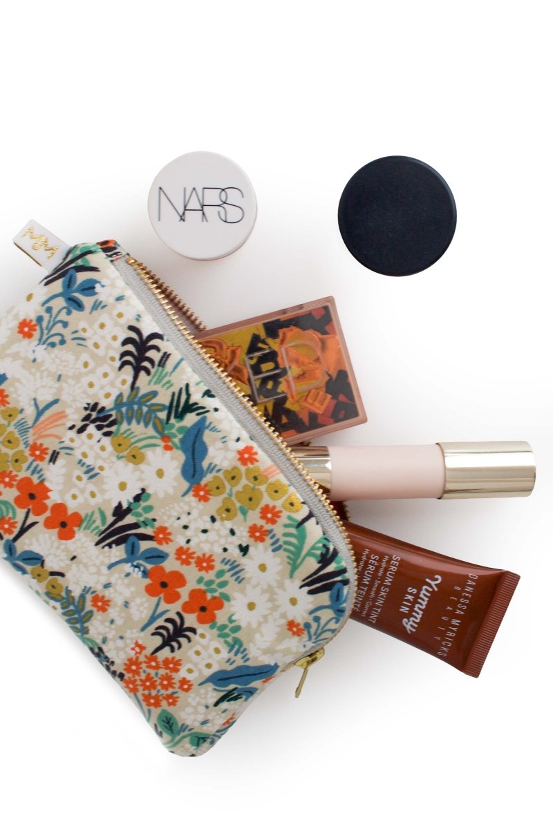 Golden Meadow Canvas Everyday Essentials & Makeup Pouch - Modern Makerie