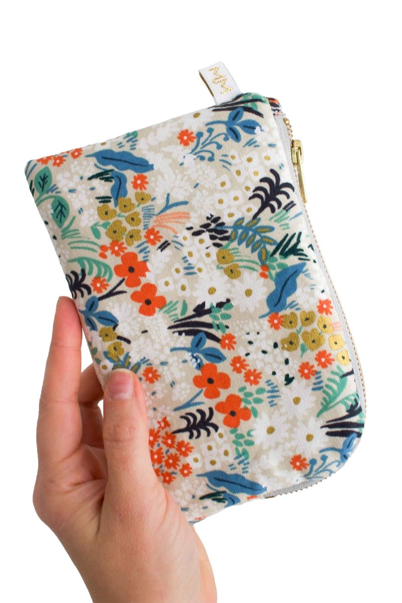 Golden Meadow Canvas Everyday Essentials & Makeup Pouch - Modern Makerie