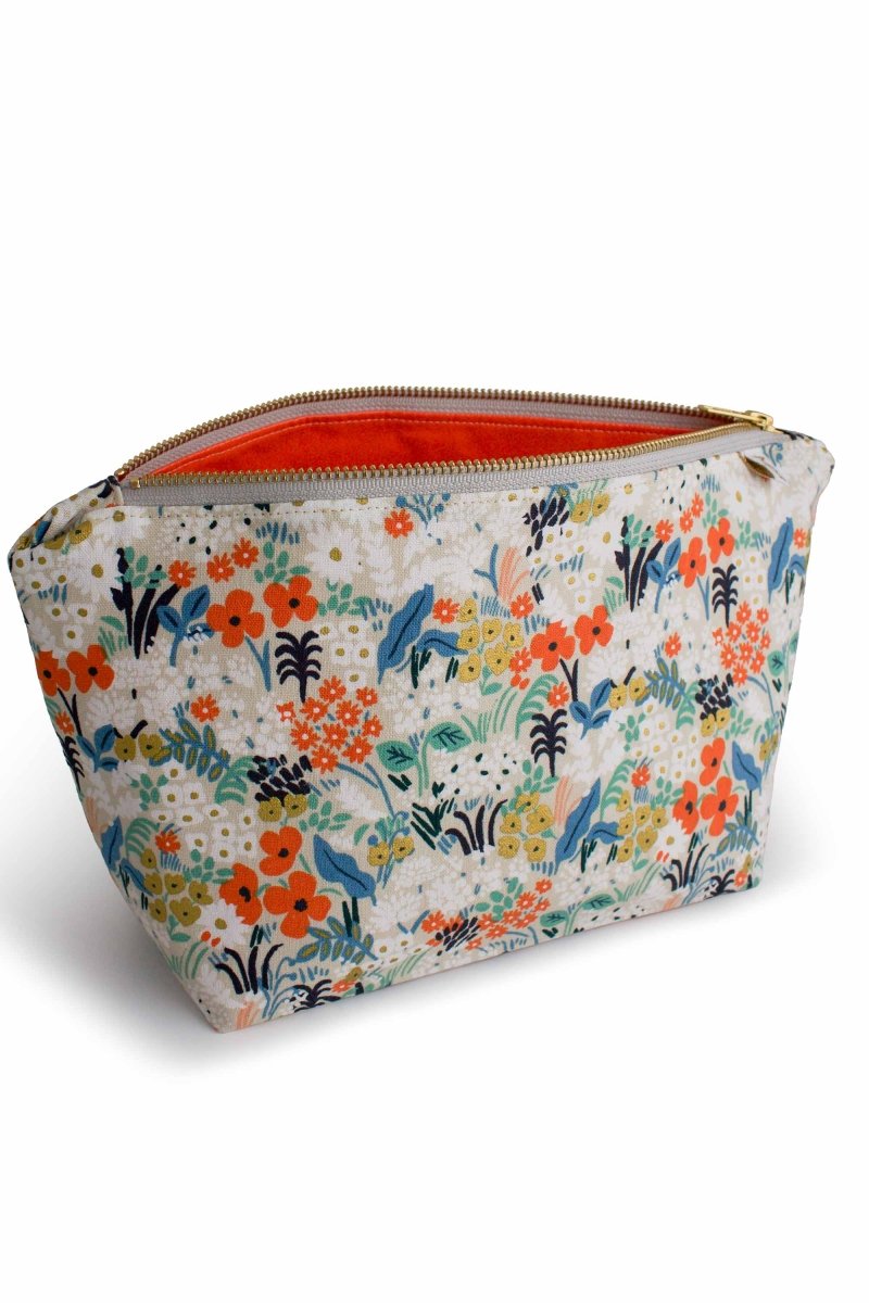 Golden Meadow Canvas Mini Maxx Makeup & Toiletry Bag - Modern Makerie