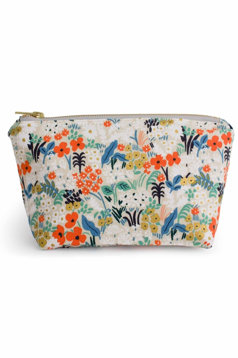 Golden Meadow Canvas Mini Maxx Makeup & Toiletry Bag - Modern Makerie