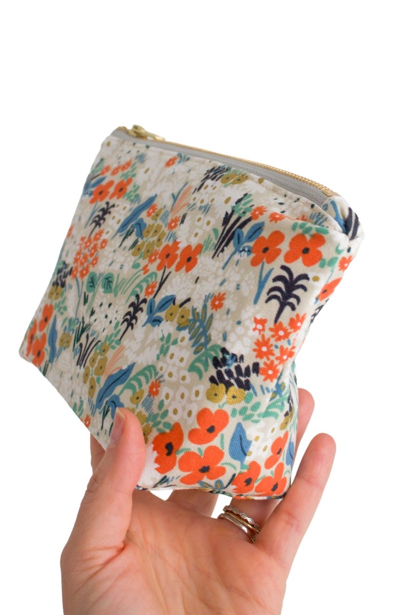 Golden Meadow Canvas Mini Maxx Makeup & Toiletry Bag - Modern Makerie