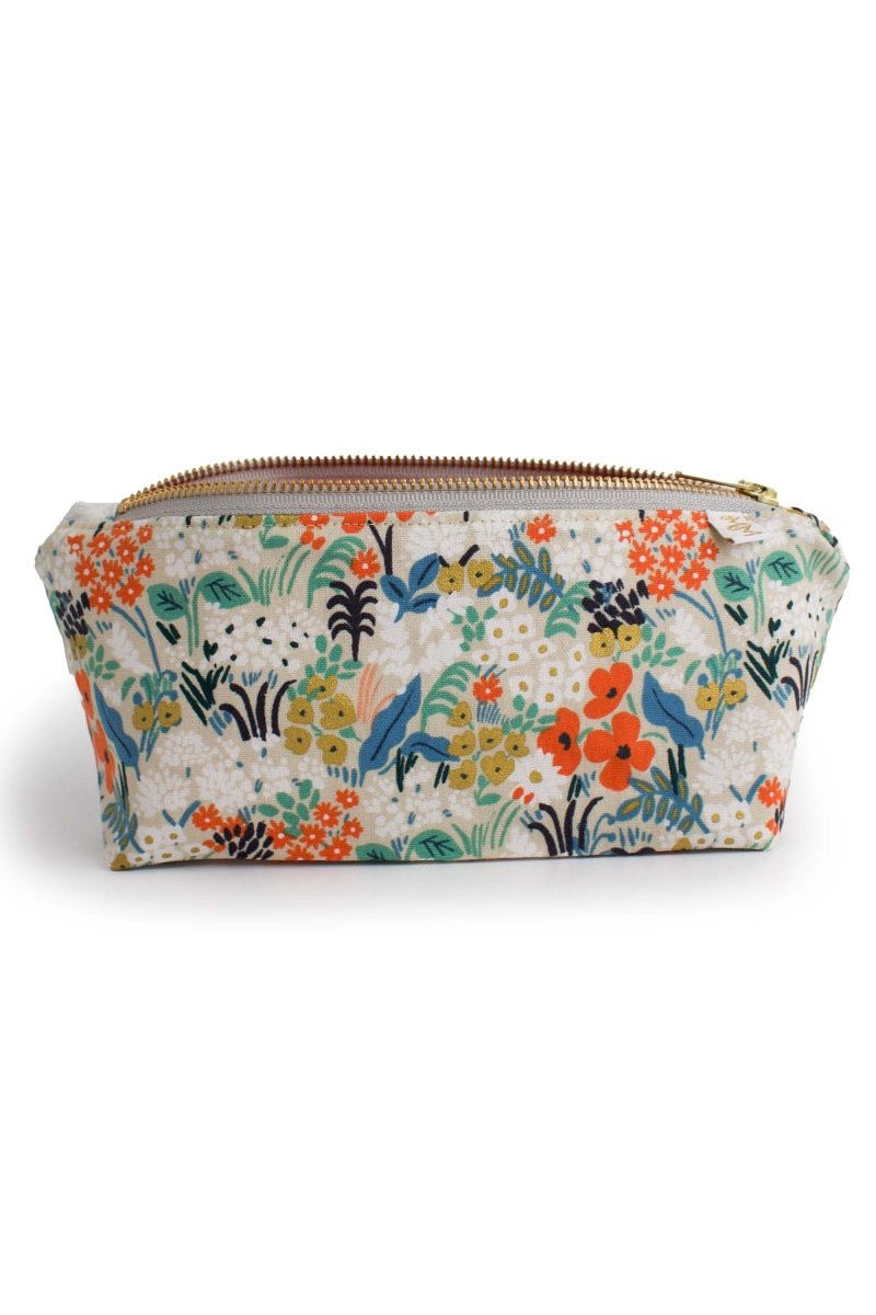 Golden Meadow Canvas Stash Makeup Bag & Travel Pouch - Modern Makerie