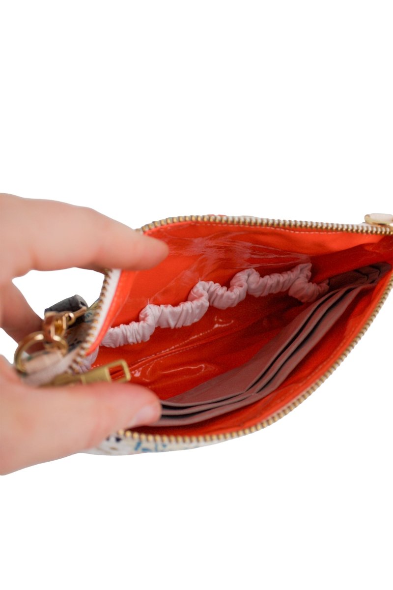 Golden Meadow Vegan Leather Wristlet – Convertible Crossbody Wallet - Modern Makerie