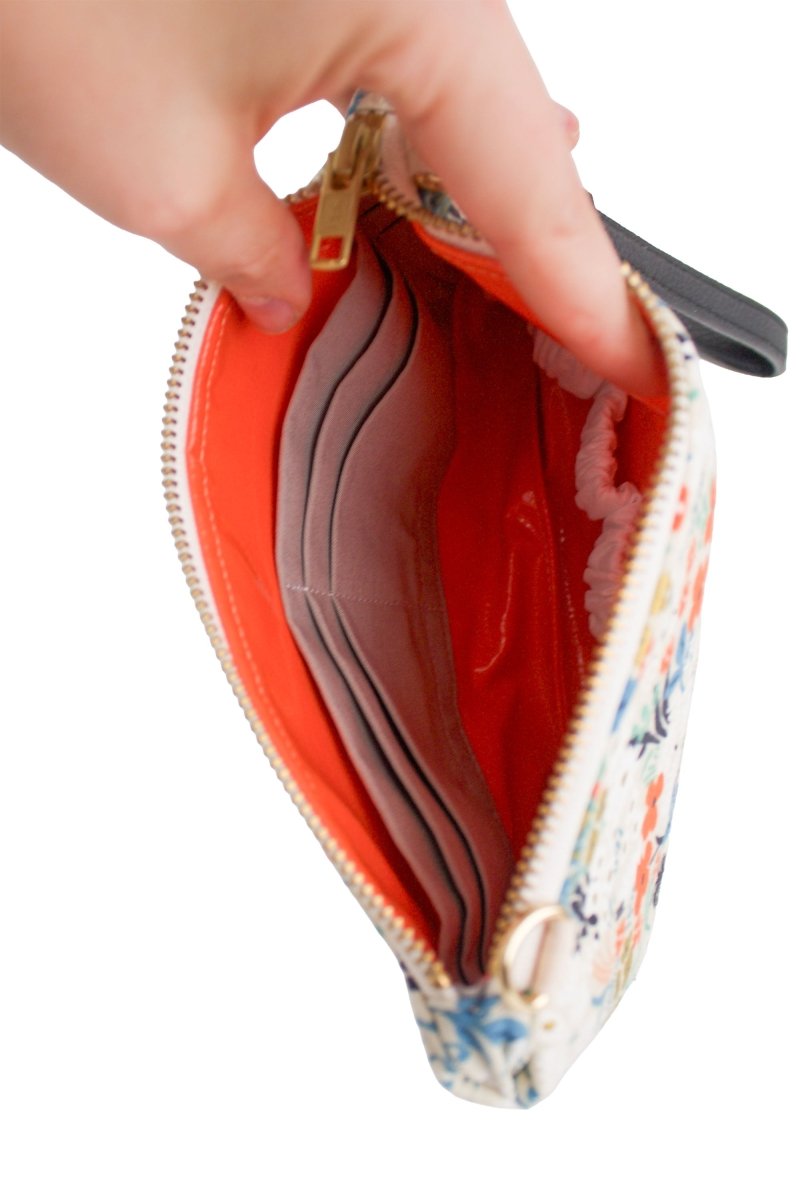 Golden Meadow Vegan Leather Wristlet – Convertible Crossbody Wallet - Modern Makerie