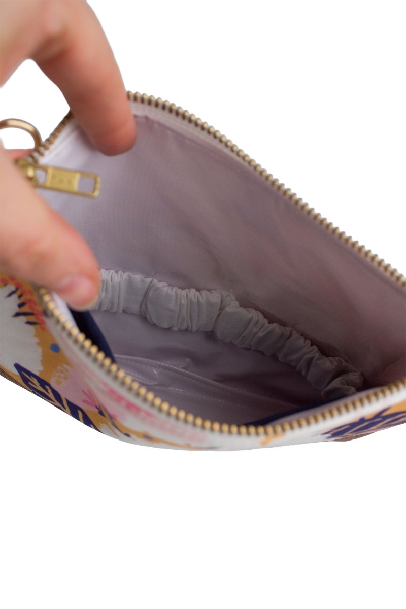 Golden Summer Vegan Leather Wristlet – Convertible Crossbody Wallet - Modern Makerie