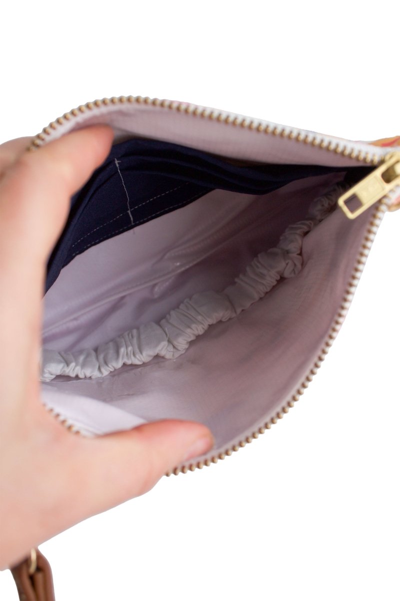 Golden Summer Vegan Leather Wristlet – Convertible Crossbody Wallet - Modern Makerie