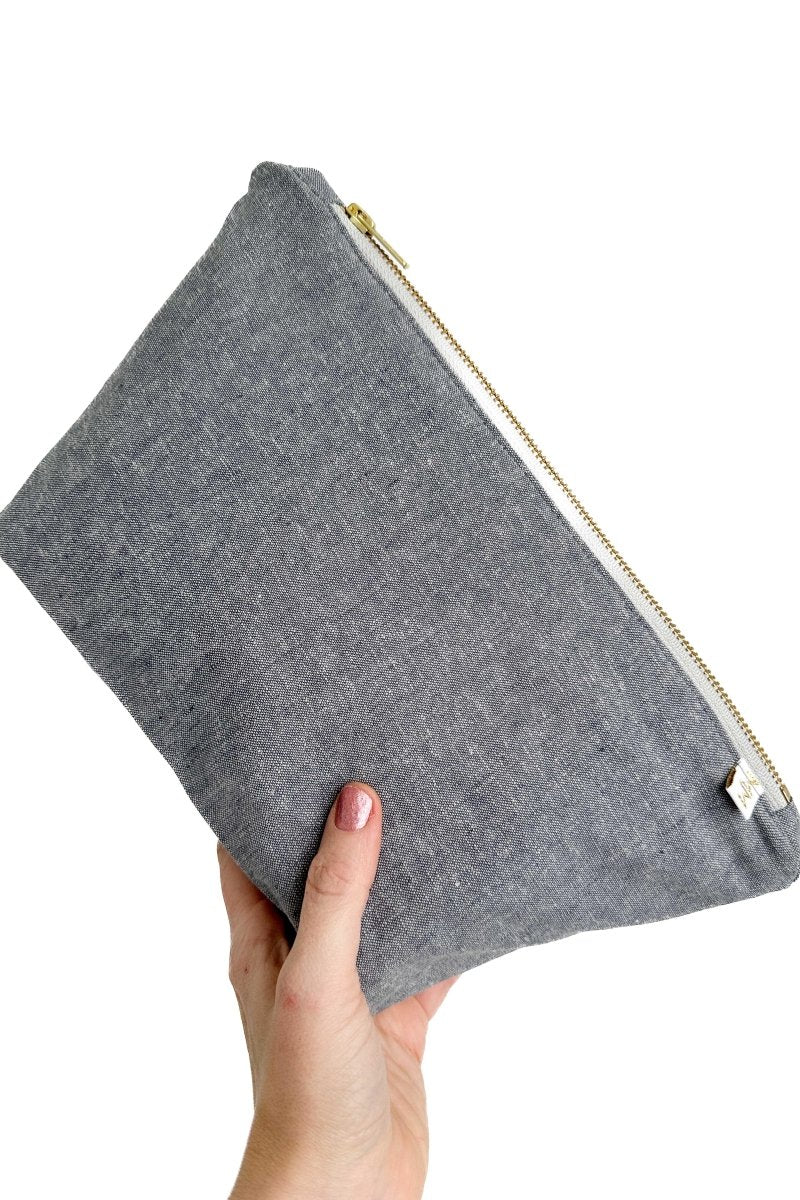 Graphite Linen Maxx Toiletry Bag - Modern Makerie