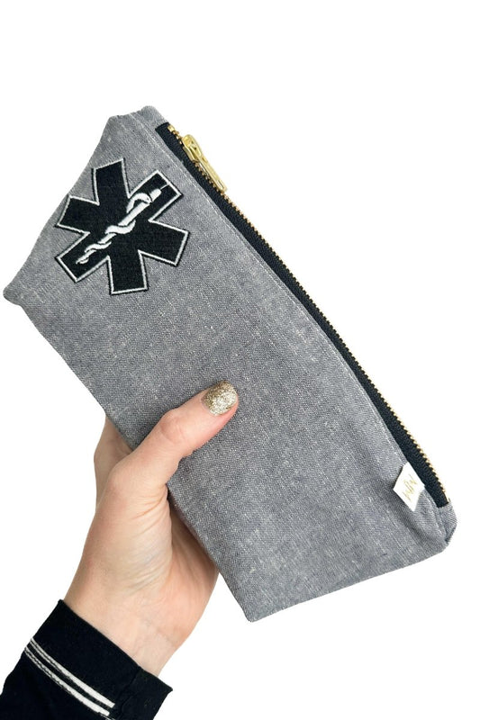 Graphite Linen Stash First Aid Bag - Modern Makerie