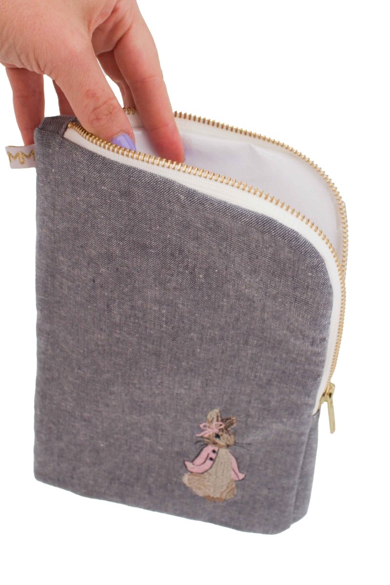 Graphite Linen Vintage Mopsy Diaper & Wipe Pouch - Modern Makerie