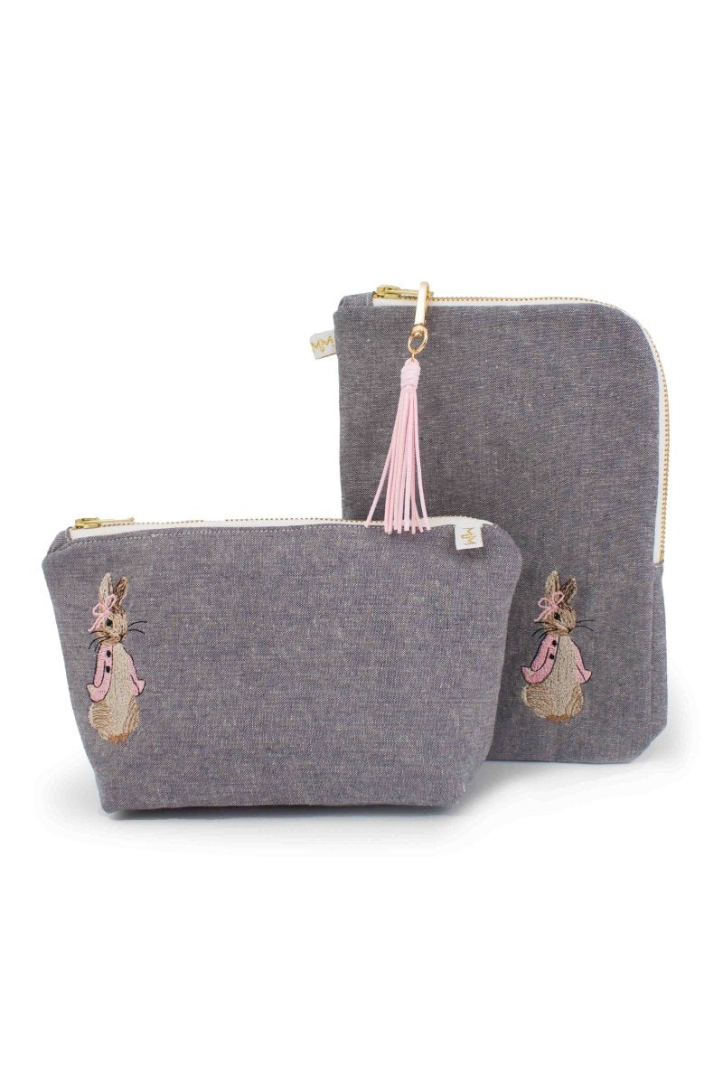 Graphite Linen Vintage Mopsy Diaper & Wipe Pouch - Modern Makerie