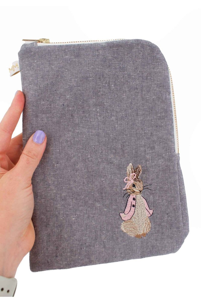 Graphite Linen Vintage Mopsy Diaper & Wipe Pouch - Modern Makerie