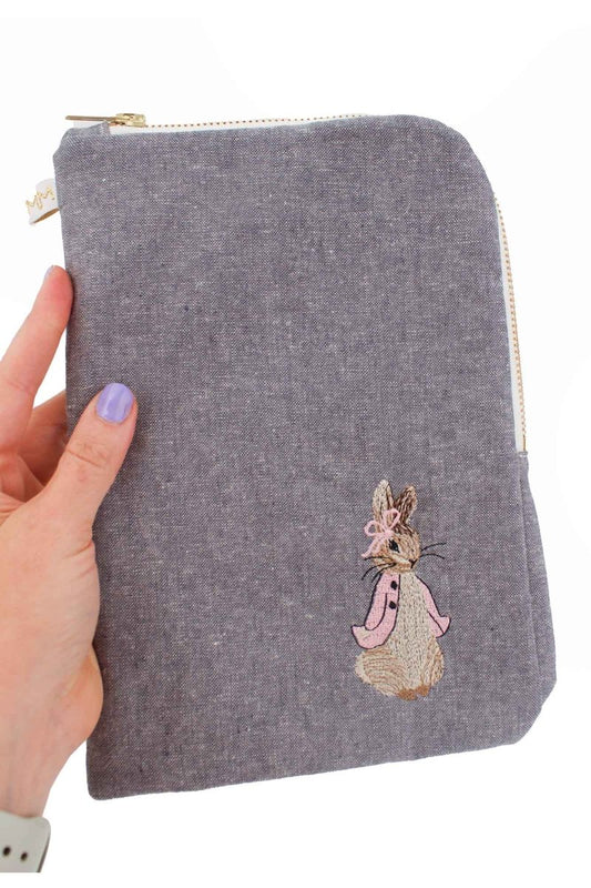 Graphite Linen Vintage Mopsy Diaper & Wipe Pouch - Modern Makerie