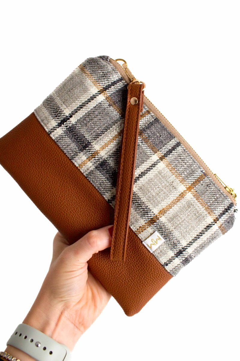 Harvest Plaid Convertible Crossbody Wristlet+ with Compartments - Modern Makerie