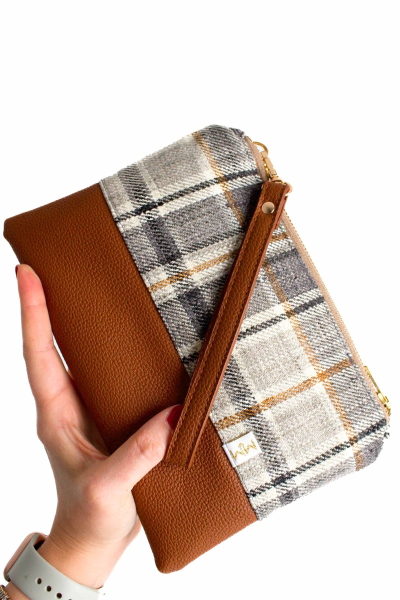 Harvest Plaid Convertible Crossbody Wristlet+ with Compartments - Modern Makerie