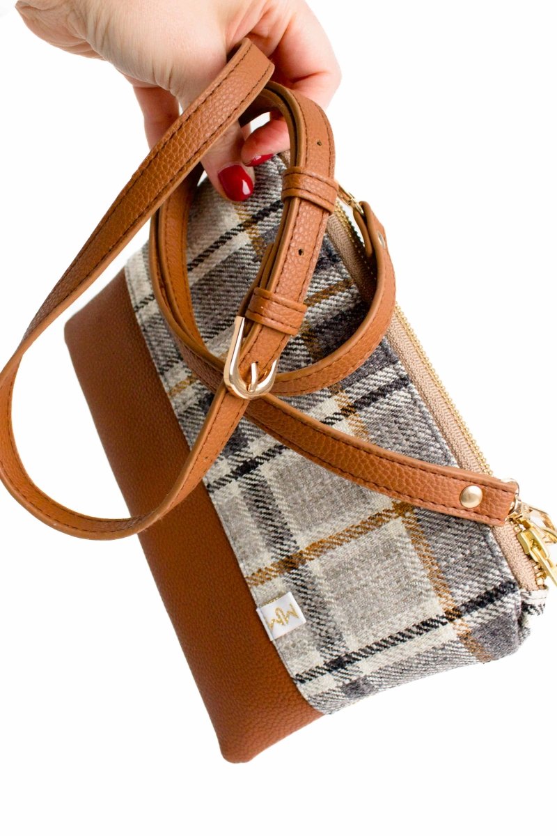 Harvest Plaid Convertible Crossbody Wristlet+ with Compartments - Modern Makerie