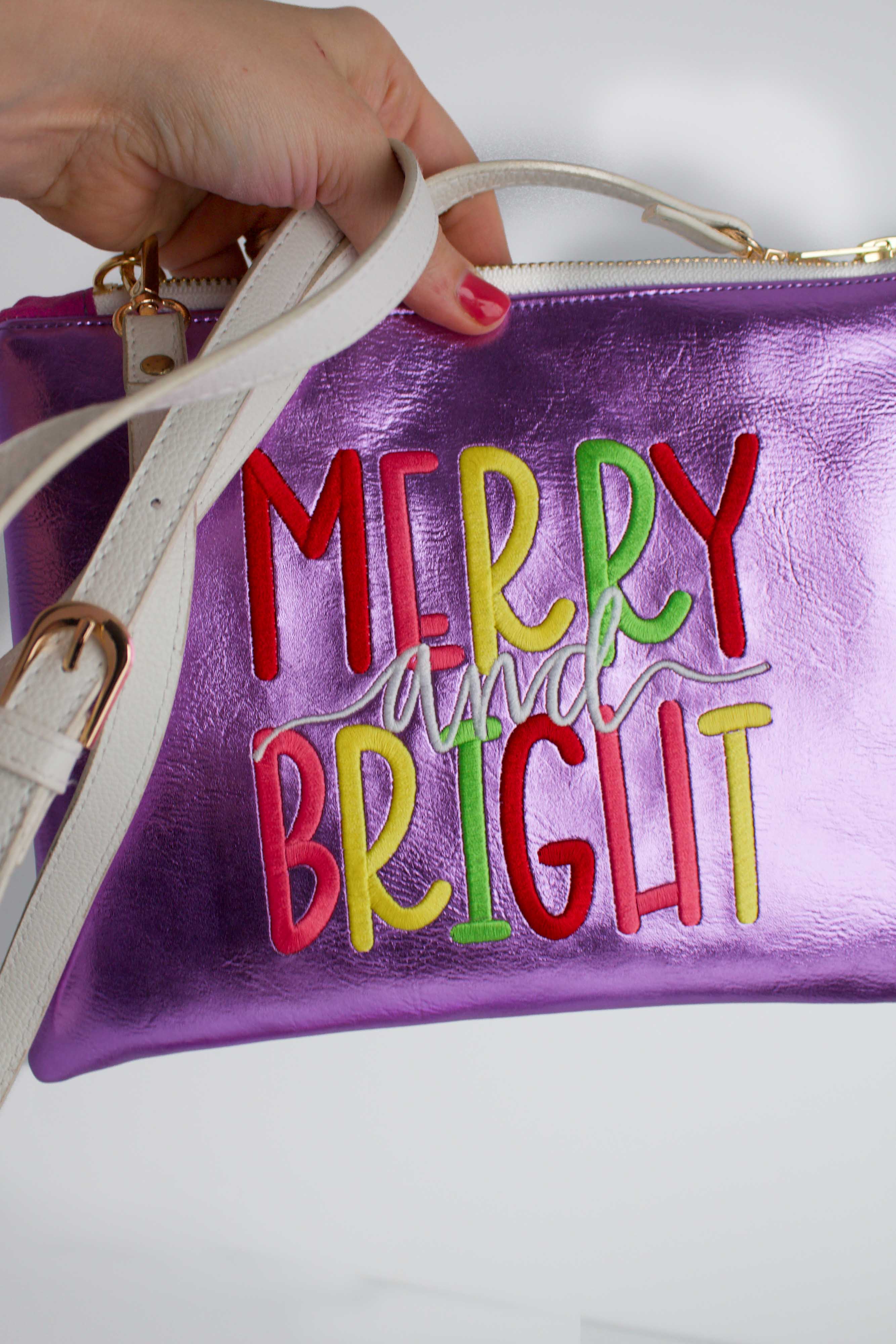 Merry & Bright Convertible Crossbody Wristlet+ with Compartments