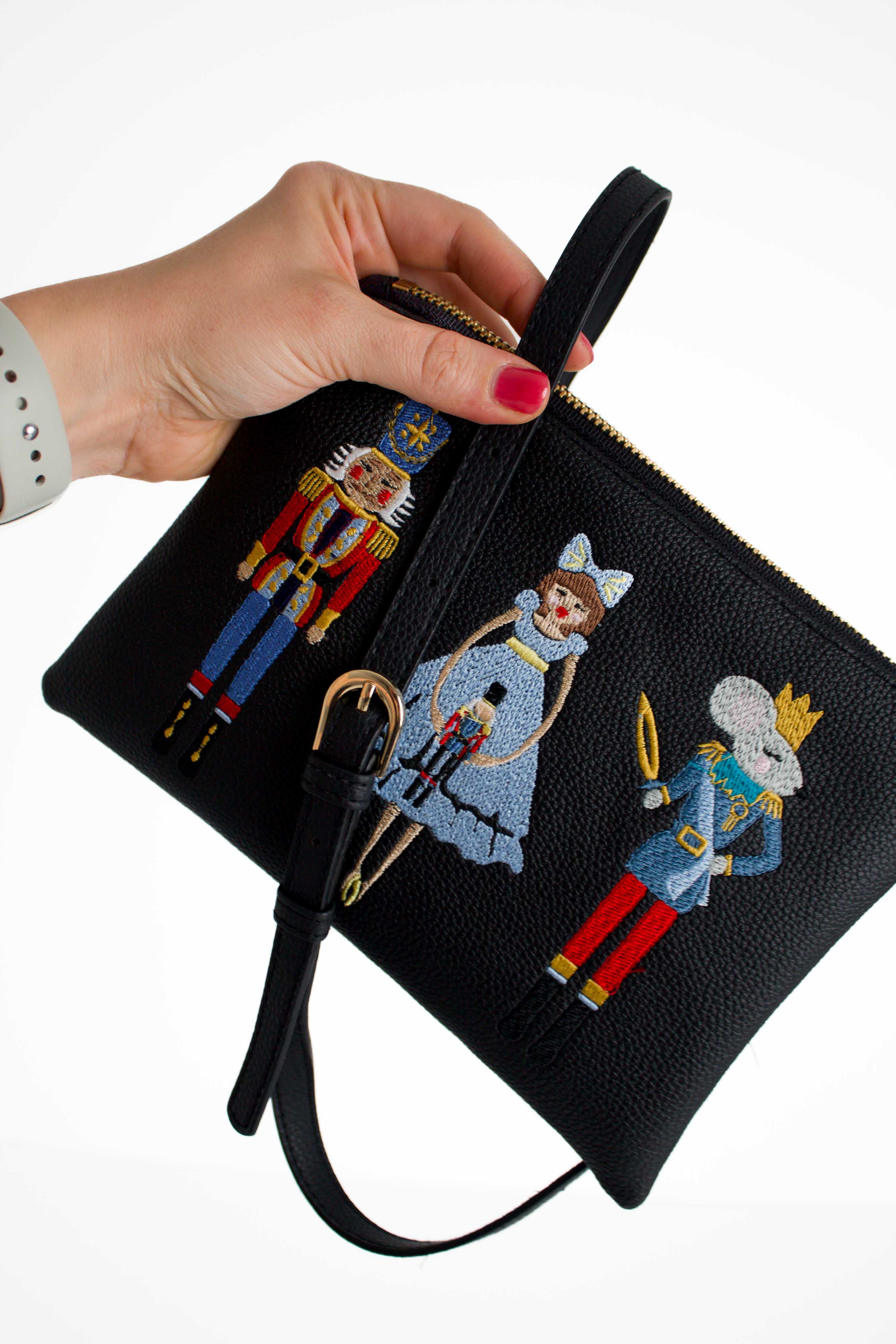 Ebony Nutcracker Convertible Crossbody Wristlet+ with Compartments