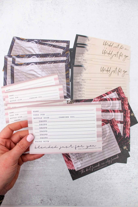Inked Essential Oil Recipe Cards - Modern Makerie
